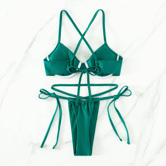 Damen Triangel-Bikini mit innovativem Trägersystem und figurschmeichelndem Schnitt R&B