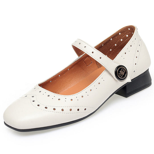 Damen Ballerinas mit verstellbarem Riemen und komfortablem Fußbett R&B