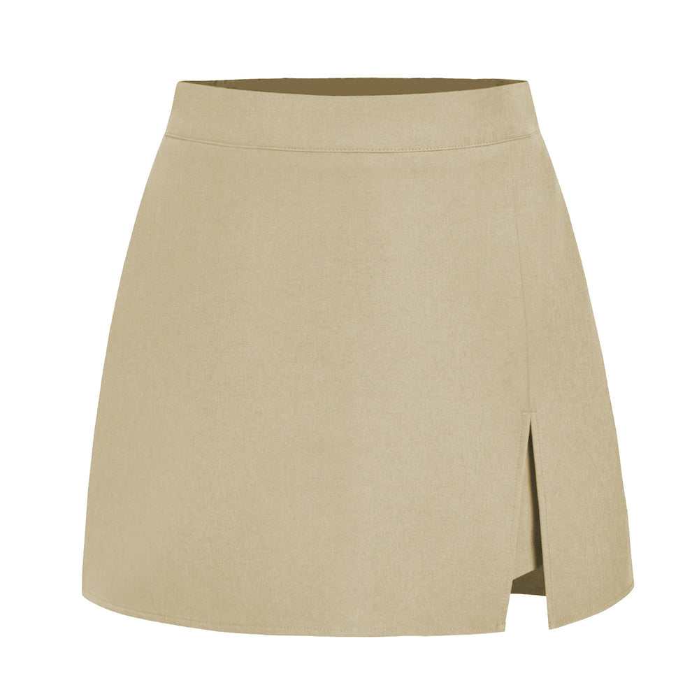 Damen eleganter Kurzrock mit seitlichem Schlitz und hohem Bund R&B