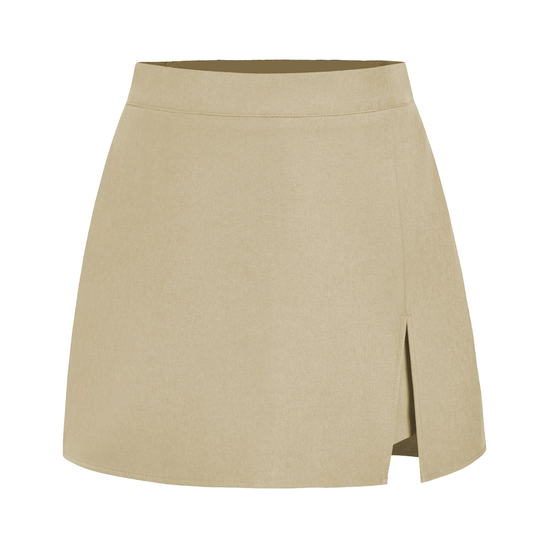 Damen eleganter Kurzrock mit seitlichem Schlitz und hohem Bund R&B