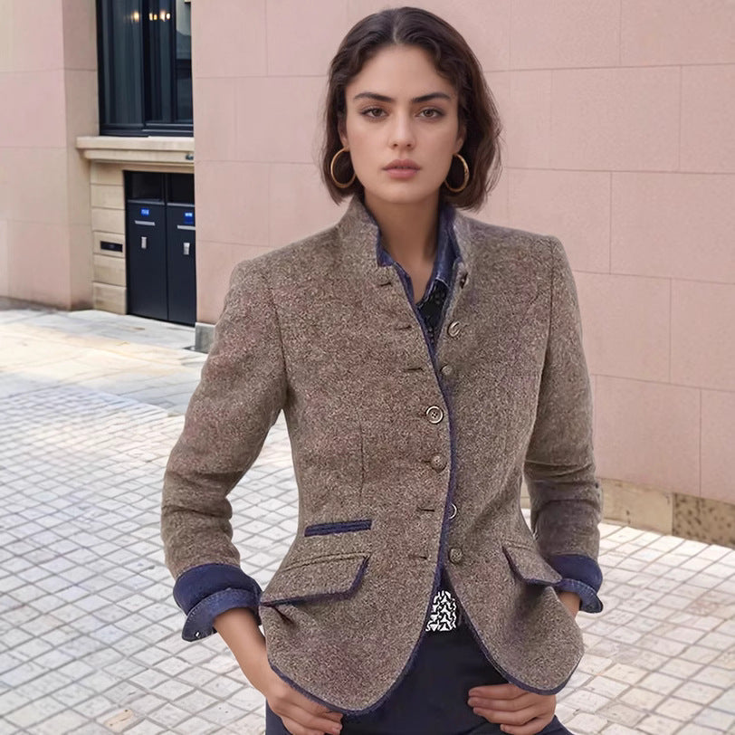 Damen elegante Wolljacke R&B