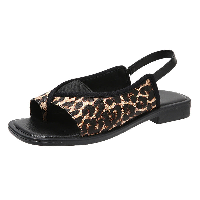Damen Sling-Sandalen mit modischem Schlangenmuster R&B