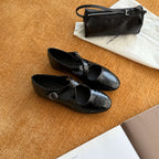 Damen Elegante Mary Jane Ballerinas mit modischem Riemchen und bequemem Fußbett R&B