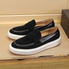 Damen Mokassin-Sneaker mit dämpfender Sohle und eleganter Wildleder-Oberfläche R&B