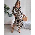 Damen Maxi-Kleid mit blumigem Muster R&B