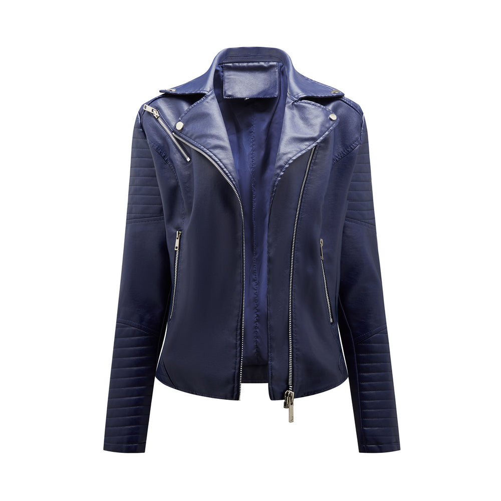 Damen Bikerjacke mit modischen Steppdetails und asymmetrischem Reißverschluss R&B