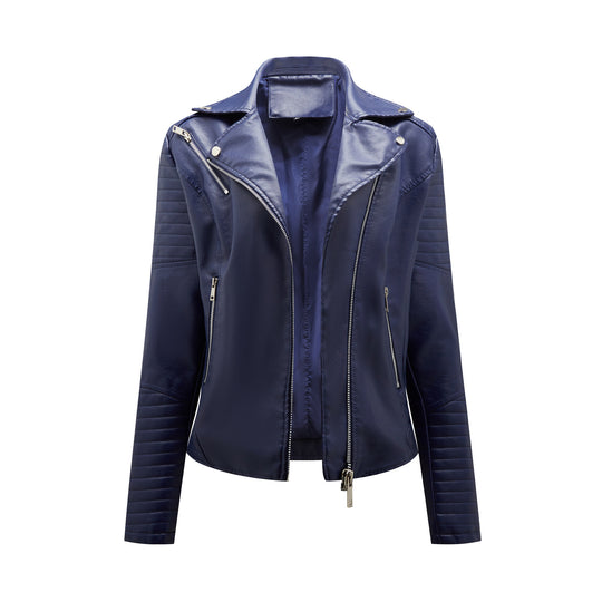 Damen Bikerjacke mit modischen Steppdetails und asymmetrischem Reißverschluss R&B