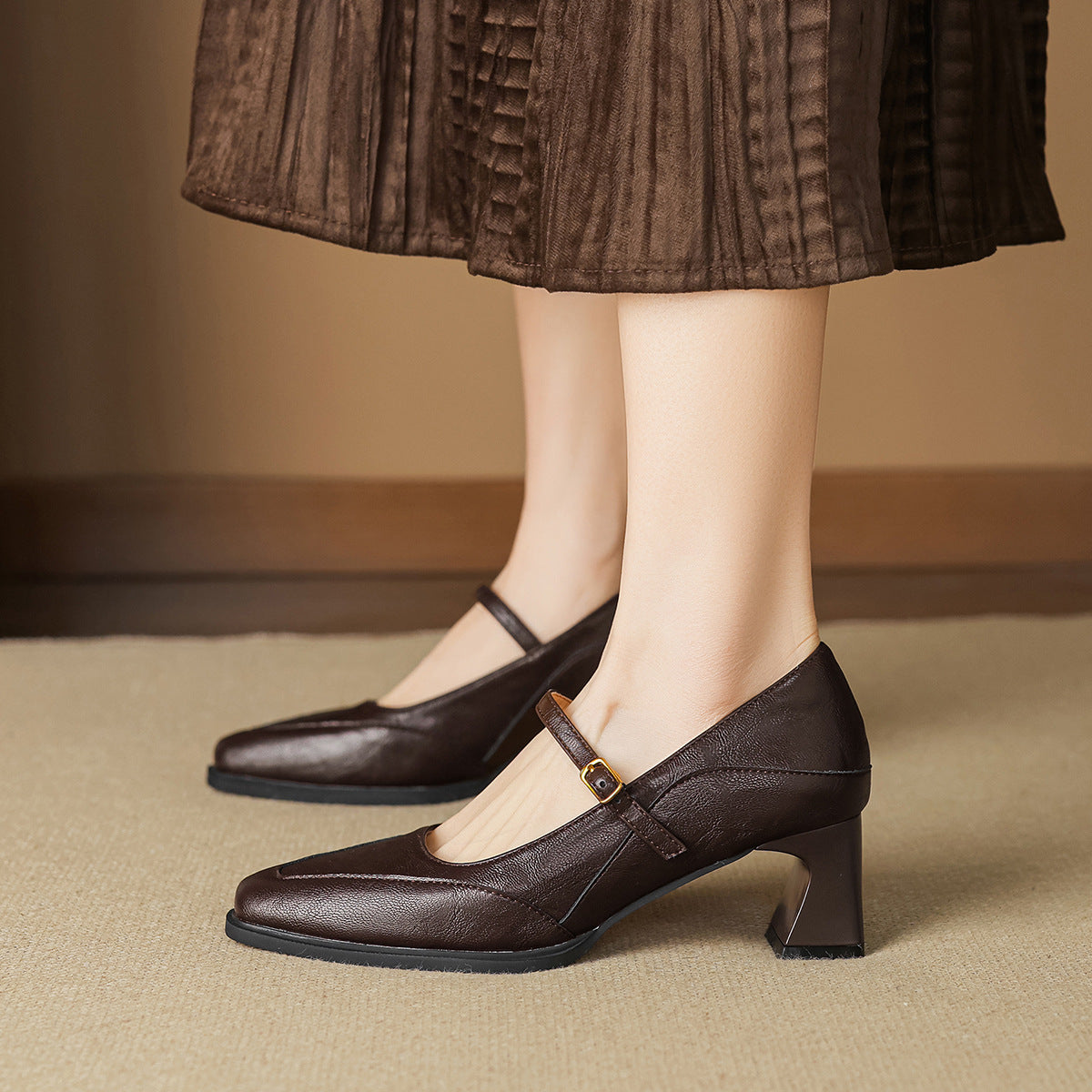 Damen Klassische Pumps mit verstellbarem Riemen