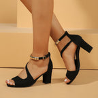 Damen Elegante Sandaletten mit modischem und verstellbarem Riemendesign R&B