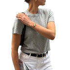 Damen Kurzarm Strickoberteil mit weichem Finish und figurfreundlicher Passform R&B