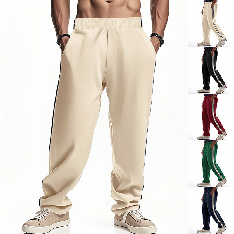 Herren Sportliche Freizeithose mit seitlichen Streifen und elastischem Bund R&B