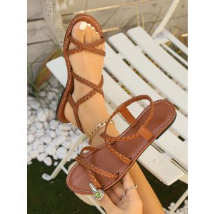 Damen Riemchen-Sandalen mit geflochtenen Details R&B