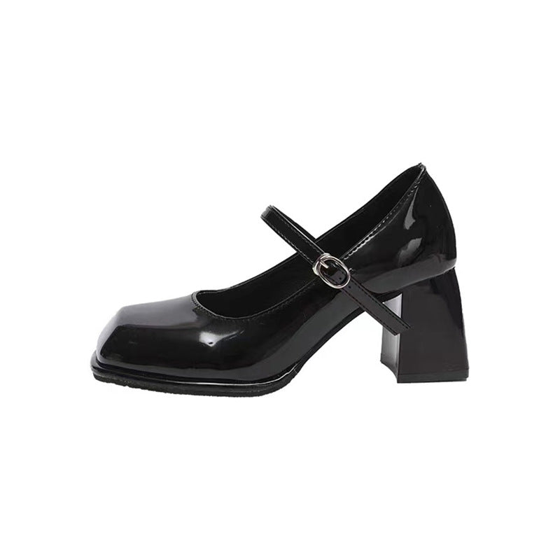 Damen elegante Absatzschuhe mit Blockabsatz und Riemchen R&B