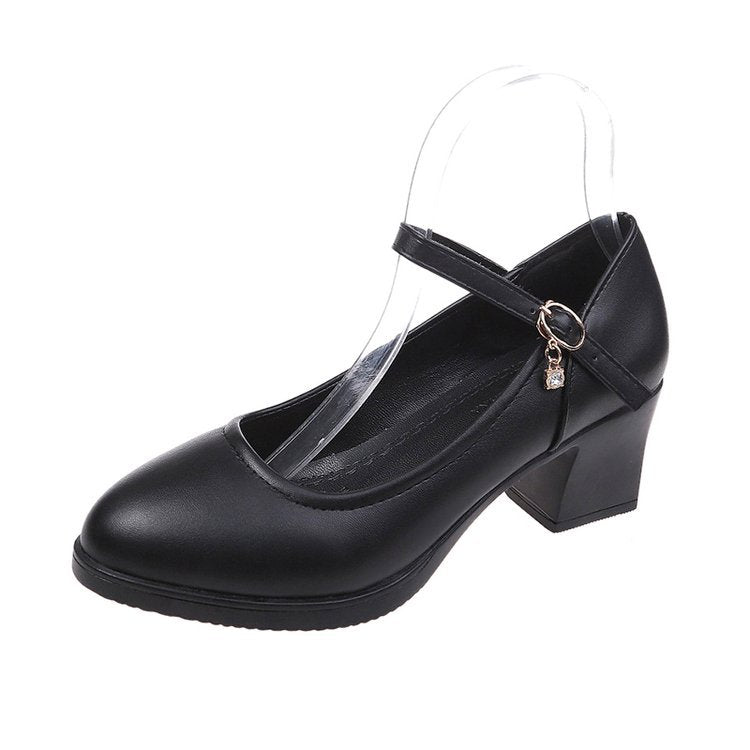 Damen elegante Mary Jane Pumps mit stabiler Sohle R&B
