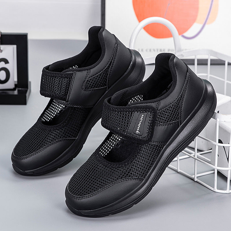 Damen Sportliche Gesundheits-Sneaker mit atmungsaktivem Obermaterial und verstellbarem Klettverschluss R&B