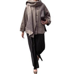 Damen modische Freizeitjacke aus hochwertigen Materialien mit praktischem Revers R&B