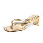 Damen stilvolle Blockabsatz-Sandalen mit verzierten Riemen R&B