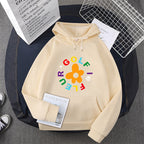 Damen Kapuzenpullover mit kreativem Blumen-Grafikdesign und bequemer Passform