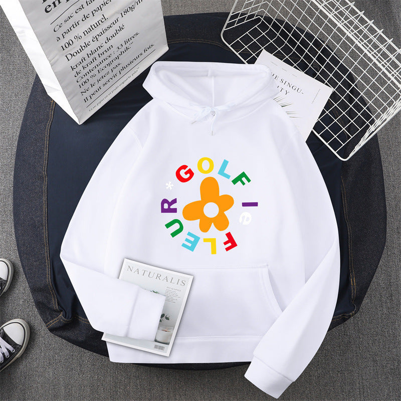 Damen Kapuzenpullover mit kreativem Blumen-Grafikdesign und bequemer Passform R&B