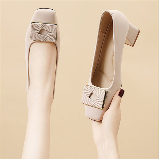 Damen elegante Ballerinas mit hochwertiger Schmuckschließe R&B