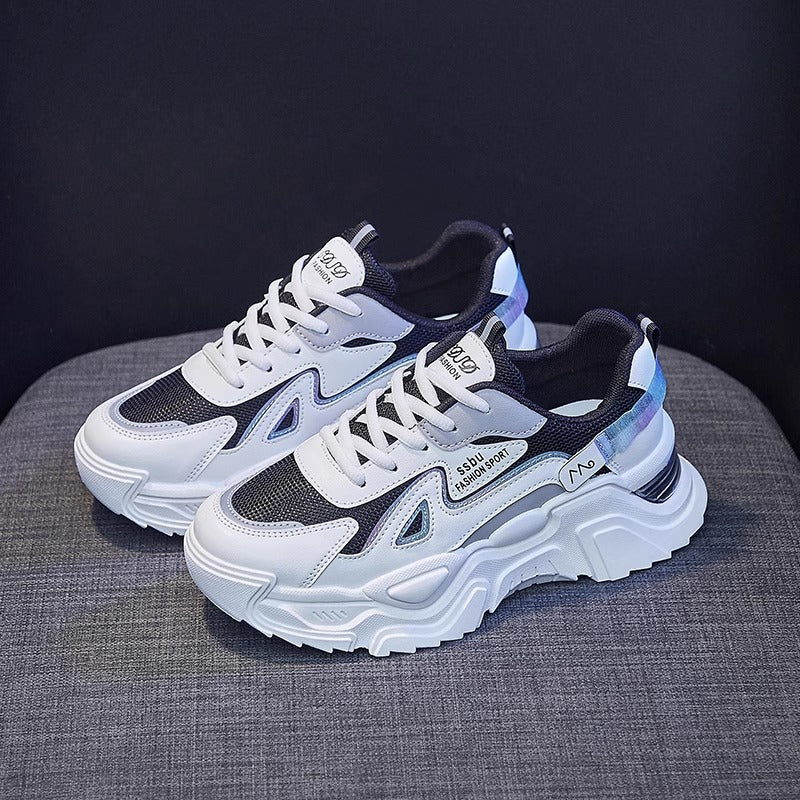 Damen Chunky Sneakers mit glänzenden Akzenten und auffälligem Design R&B
