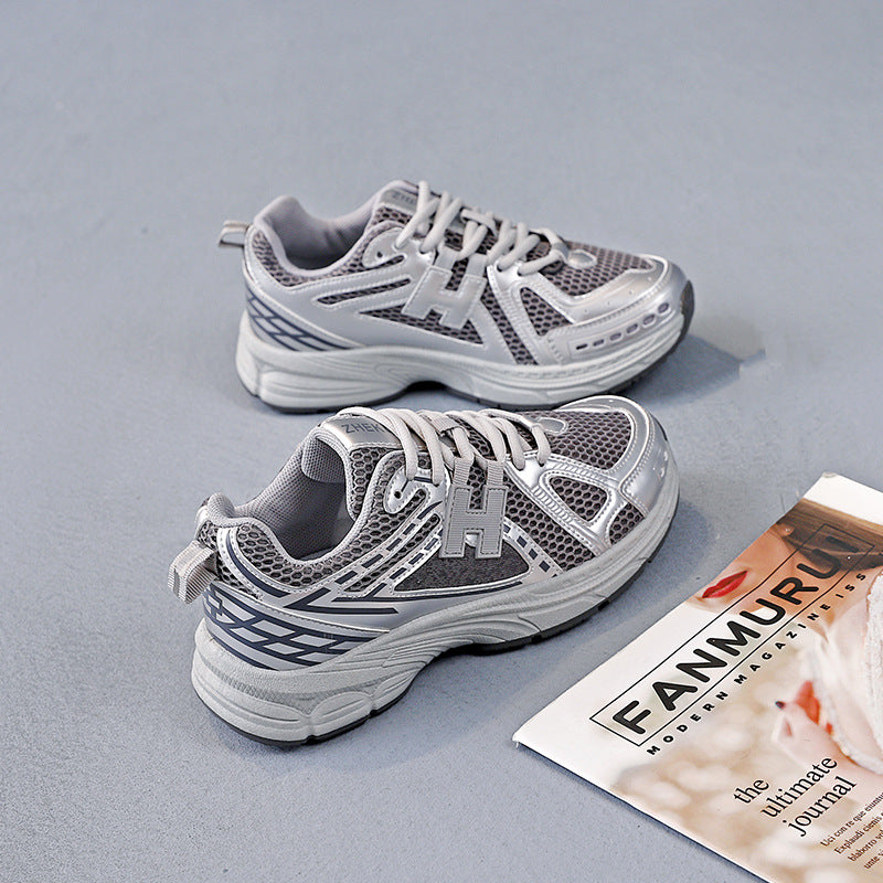 Damen Sportliche Laufschuhe mit atmungsaktiver Netzoberfläche und stoßdämpfender Sohle R&B