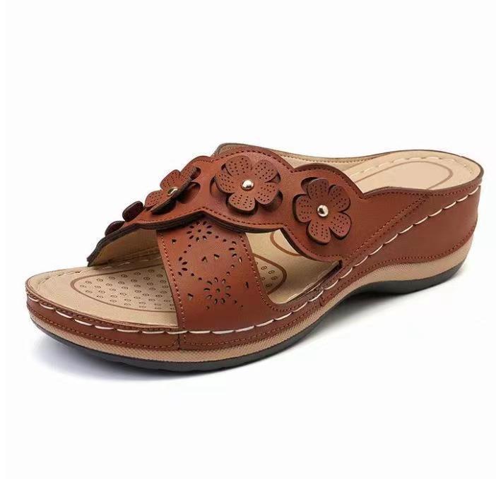 Damen Sandalen mit floralen Akzenten R&B