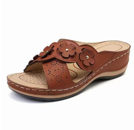 Damen Sandalen mit floralen Akzenten R&B
