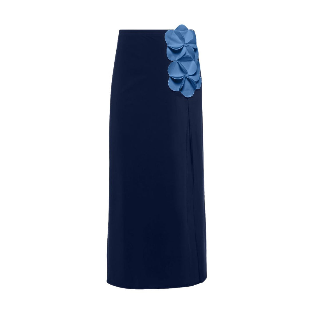 Damen Schwimmanzug mit asymmetrischem Schnitt und floralen Applikationen R&B