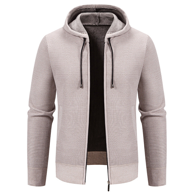 Herren moderne Kapuzenjacke mit strukturiertem Design und praktischen Taschen R&B