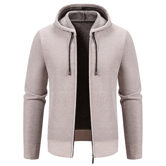 Herren moderne Kapuzenjacke mit strukturiertem Design und praktischen Taschen R&B