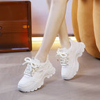 Damen modische Lauf-Sneaker mit dicker Profilsohle und atmungsaktivem Obermaterial R&B
