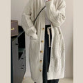 Damen Strickjacke mit Zopfmuster und Knopfverschluss