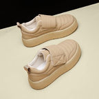 Damen trendige Slip-On Sneakers mit gepolsterter Oberfläche R&B