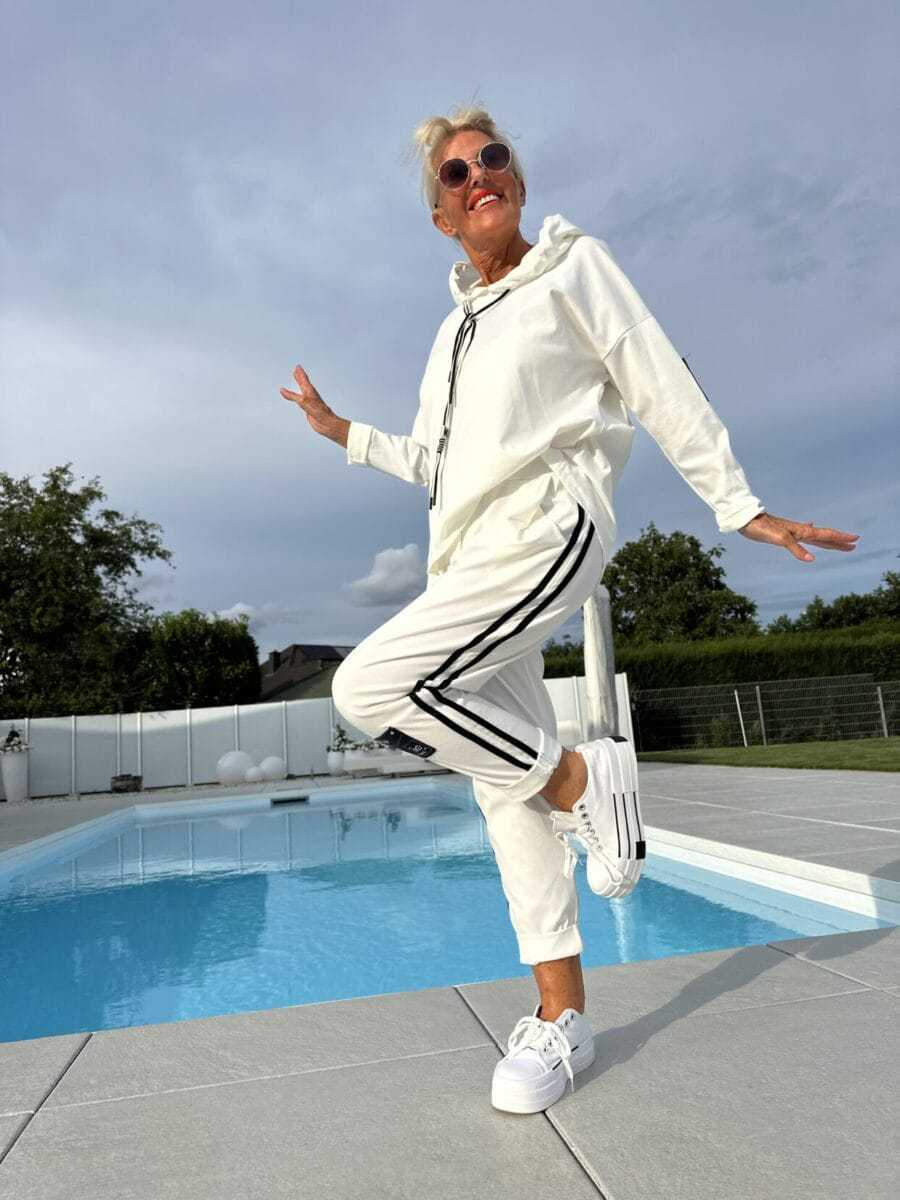 Damen Sportives Oberteil und modische Jogginghose Set R&B