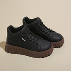 Damen High-Top Sneakers mit dicker Gummi-Laufsohle und wasserabweisendem Obermaterial R&B