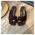 Damen Elegante Mules mit luxuriösem Schnallen-Detail