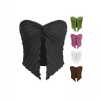 Damen ärmelloses Top mit elegantem Wickeldesign R&B