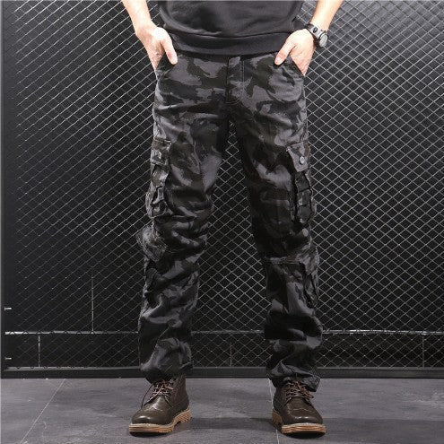 Herren Cargo-Hose mit multifunktionalen Taschen und modischem Camouflage-Design
