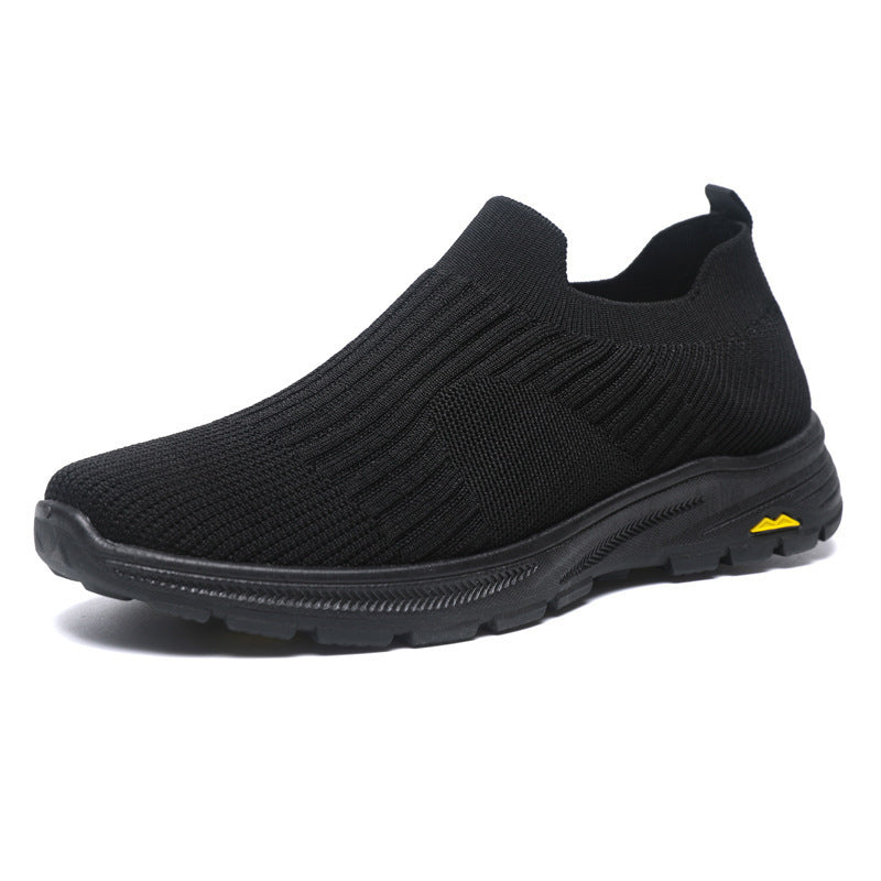 Damen Elastische Slip-On Sneakers mit atmungsaktiver Strickoberfläche und rutschfester Sohle R&B
