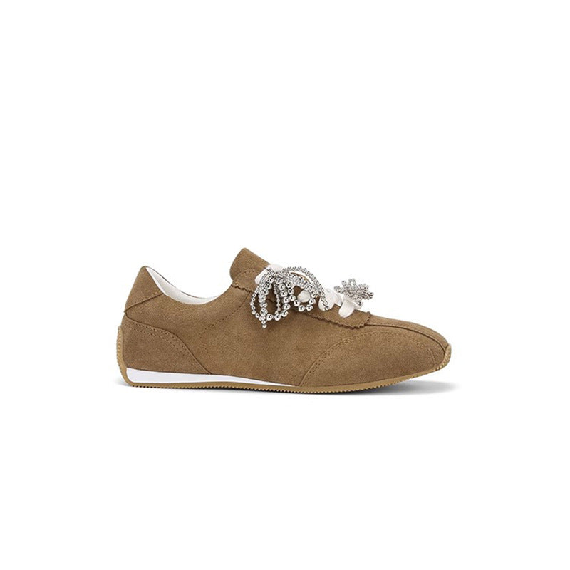 Damen Modische Sneakers mit funkelnden Ziersteinen R&B