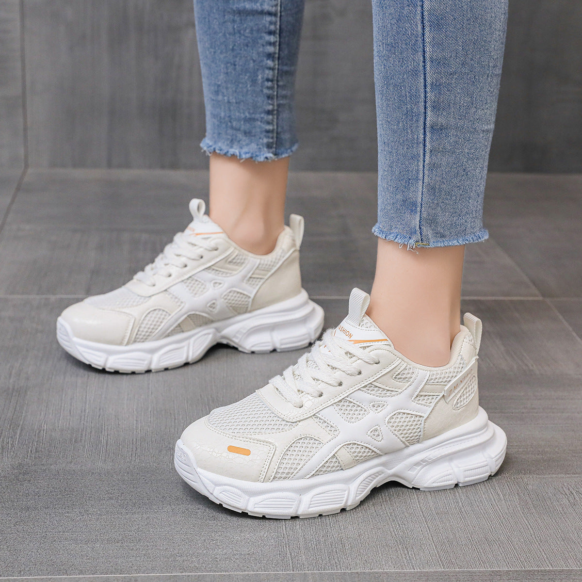 Damen Laufsohlen Sneakers mit atmungsaktivem Obermaterial R&B