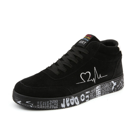 Damen Modische High-Top Sneakers mit einzigartigem Druckdesign R&B