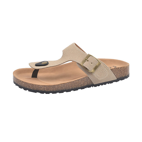 Damen Komfortable Zehentrenner-Sandalen mit verstellbarem Riemen und ergonomischer Sohle R&B