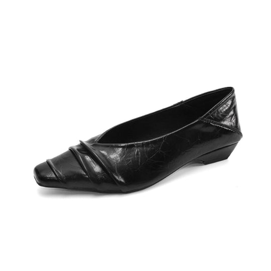 Damen spitze Ballerinas mit elegantem Faltendesign R&B