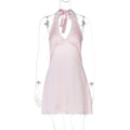 Damen sexy Nachtkleid mit elegantem Spitzenkragen und verstellbaren Bändern R&B