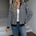 Damen Urbaner Karomuster Bomberjacke R&B