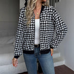 Damen Urbaner Karomuster Bomberjacke R&B