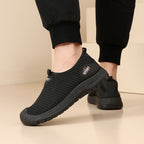 Damen Sportliche Slip-On Freizeitschuhe mit atmungsaktiver Struktur R&B