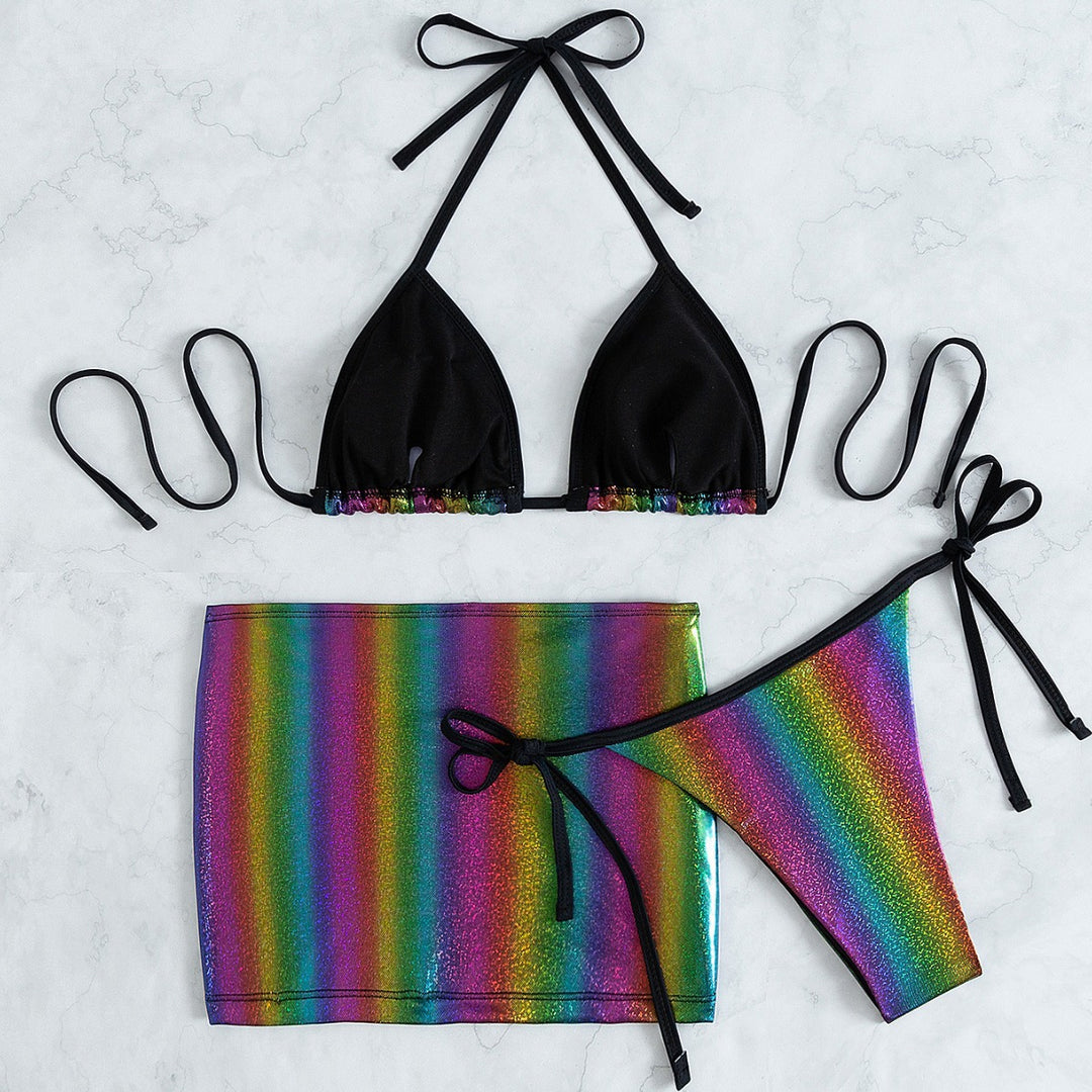 Damen Triangel-Bikini mit trendigem Wickelrock R&B